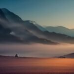 Cinematic misty mountain scene evoking a Chinese wuxia fantasy drama