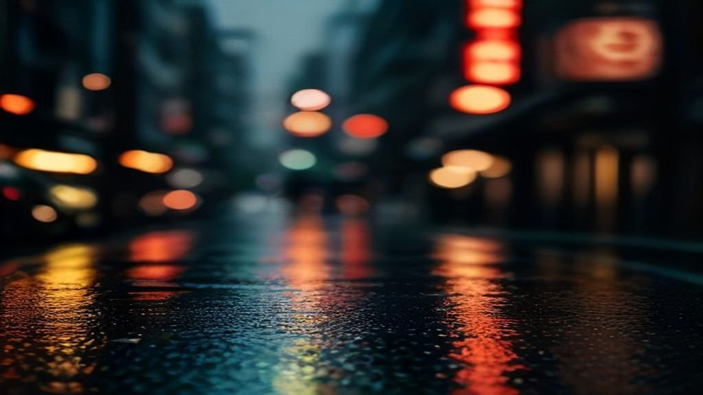 Cinematic night street scene representing Japanese drama atmosphere